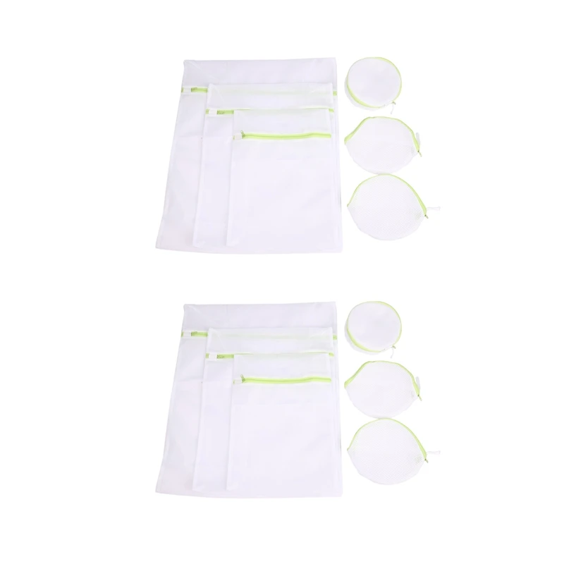 

12X Laundry Bag Drawstring Bra Underwear Products Laundry Bags Useful Mesh Net Bra Wash Bag Zipper Laundry Bag