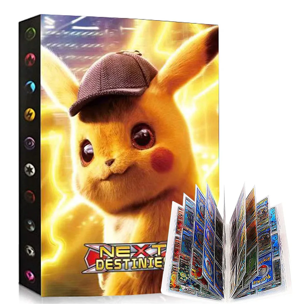 

9 карманов, 432 шт., альбом для карт Pokemon, книга детектива, держатель Пикачу, папка для карт, Список загруженных игр, карта VMAX, коллекционная детс...