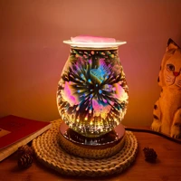 touch dimming 3d glass aromatherapy lamp candle light bedroom night light