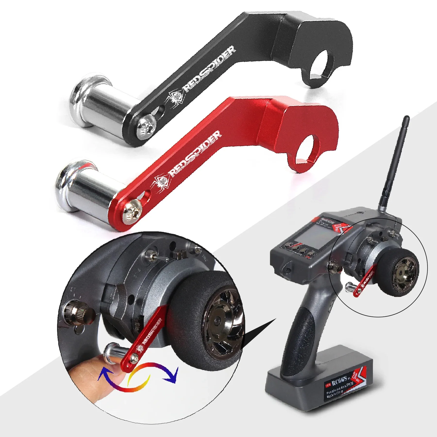 Фото RODE SPIDER с ЧПУ алюминиевый листогинг metalen Tahunsbediening met체 ручной voor Ledi RC6GS RC4GS metodasbediening upgrade №1
