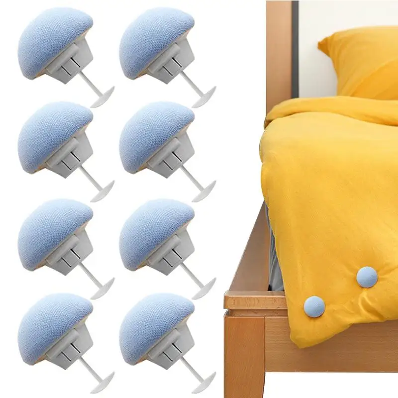 

8 шт., зажимы для пододеяльника, в виде грибов