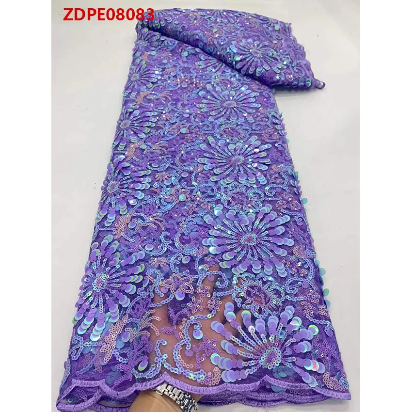 

Tulle Net Lace Hot Sale Dobby Sequin material woman Wedding Fabric ​ZDYE08083