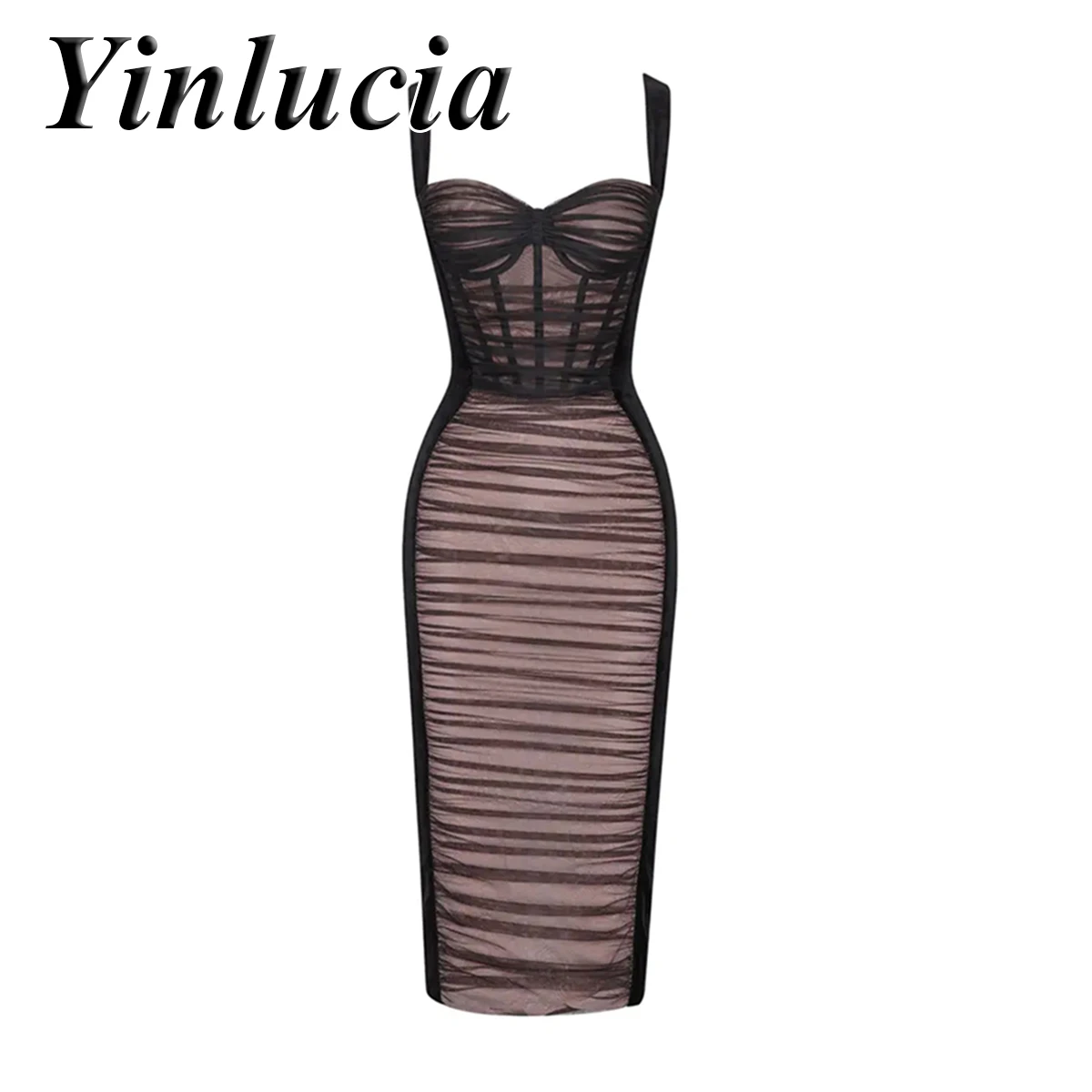 

Новый короткий плюшевый сетчатый приталенный сексуальный бюстгальтер черное платье Элегантное приталенное вечернее платье с открытой спиной