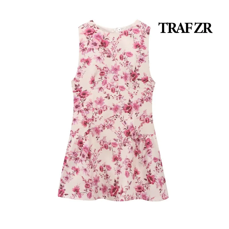 Вечернее платье TRAF ZR женское летнее роскошное мини-платье с цветочным принтом