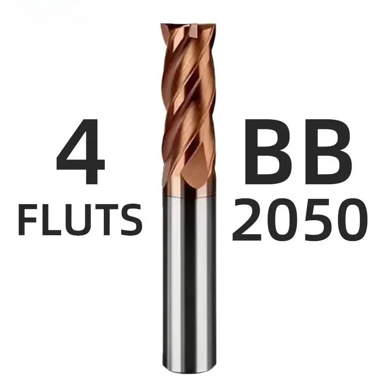 

Твердосплавная плоская концевая фреза с ЧПУ, вольфрамовая фреза, 4-зубый инструмент для обработки металла и стали, квадратная фреза 6, 8, 12, хвостовик HRC55