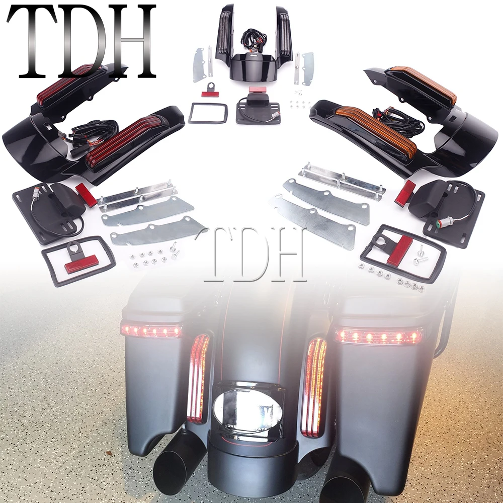 

Motorcycle Stretched Rear Fender Extension For Harley Touring FLHR FLHTCU FLHTK FLHTKL FLHX FLHXS FLTRU FLTRX Road Glide FLTRXS
