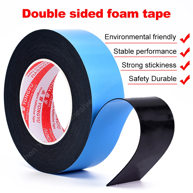 

Синяя пленка, черный Поролоновый двусторонний скотч, автомобильный Балансирующий блок, высокая плотность, высокая адгезия, бытовая водонепроницаемая, высокая температура