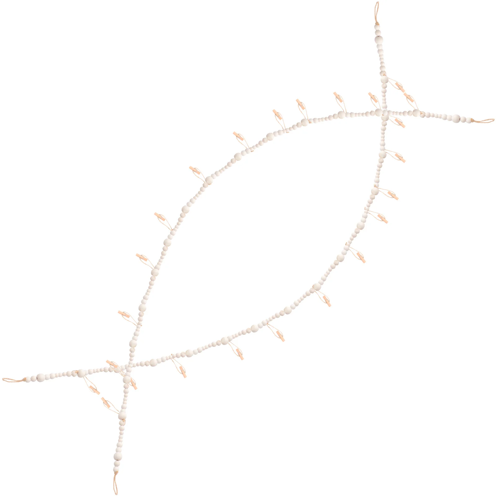 

Display Photo Hanging Wall Clips Withholderpicture String Greeting Frame Christmas Bead Hanger Artwork Wooden Garland Kids