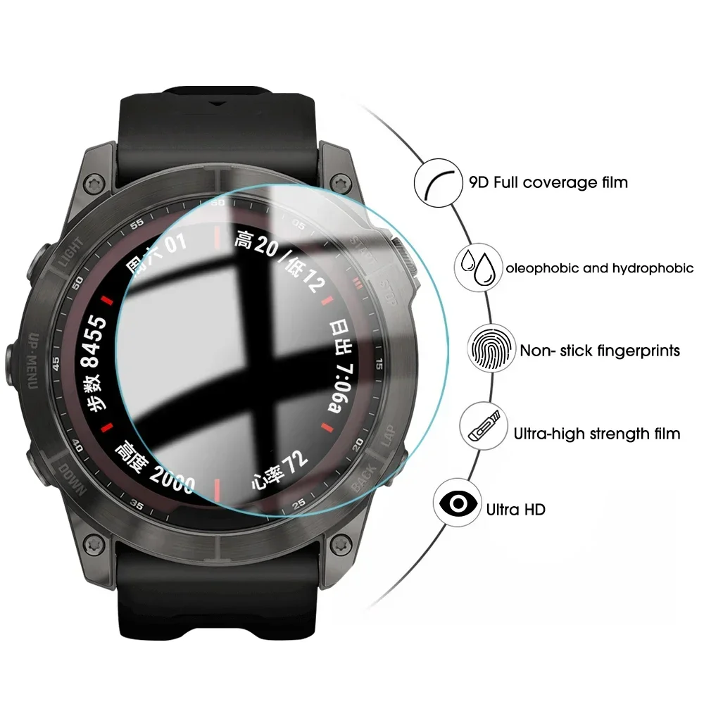 Фото Screen Protector For Garmin Fenix 8 7 6 x 5 3 S Pro 47/43/51mm Forerunner 225 935 255 955 265 Instinct 2S Tempered Glass HD Film №3