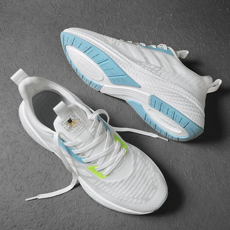 Men's new sneakers shoes high quality light casual fashion running elastic leisure outdoor mesh summer sports tennis walking