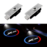 2pcs led car door welcome light for bmw x5 e70 f15 g05 models hd projector lamp laser light automobile external accessories