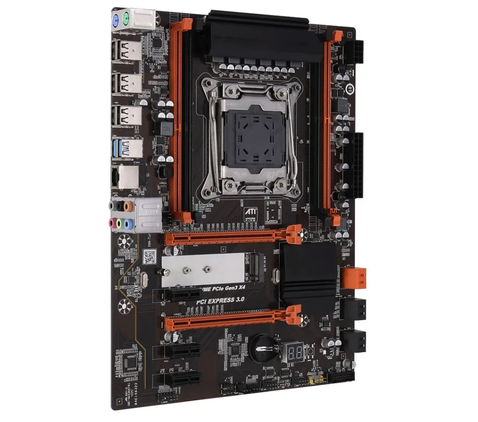 Материнская плата YEJIA X99 LGA 2011-3 M.2 NVME поддерживает двухканальный DDR4 ECC SATA 3 0 USB для ПК