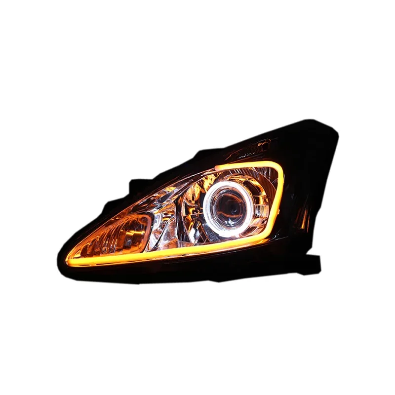 Фото Кастомизированные светодиодные фары Full LED для Nissan TIIDA 2005-2014 с биксеноновыми линзами и дневными ходовыми огнями (DRL) №3