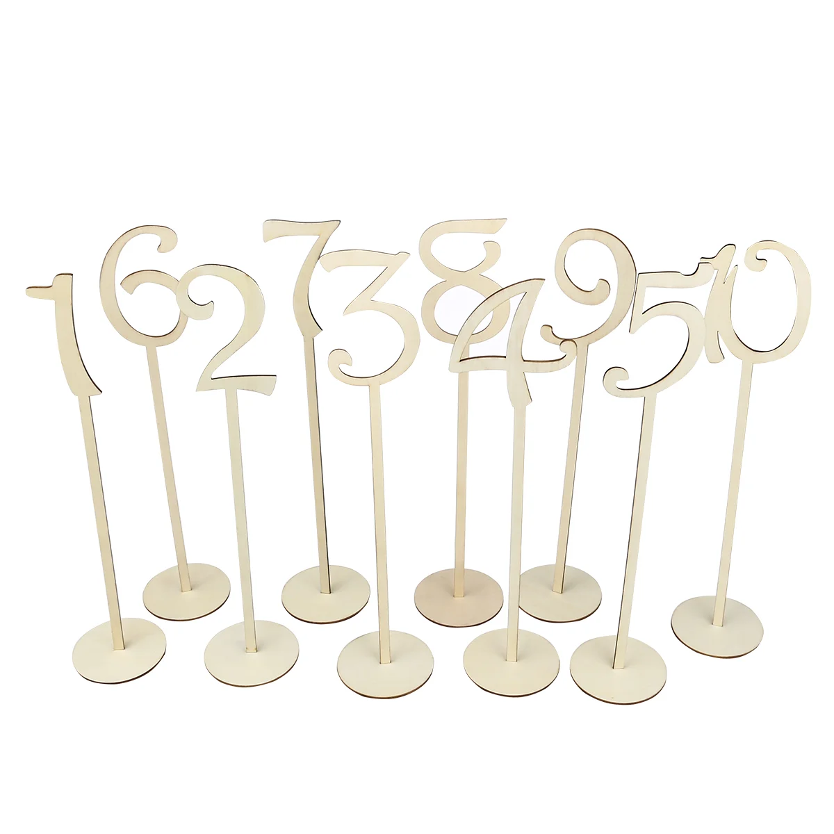 

10pcs 1-10 Table Numbers with Holder Base for Wedding or Home Decoration (Color)