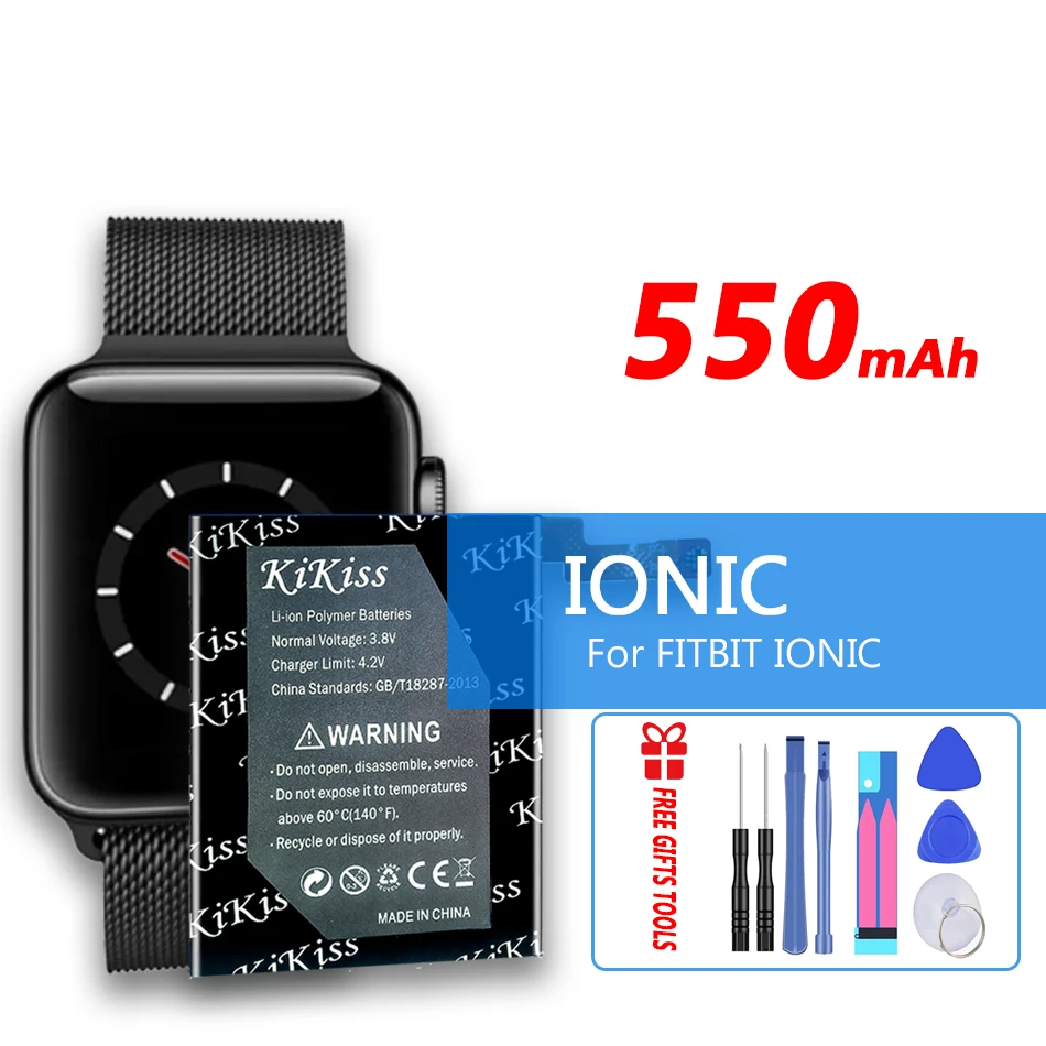 

KiKiss Higher Capacity 550mAh Replacement Battery for FITBIT IONIC