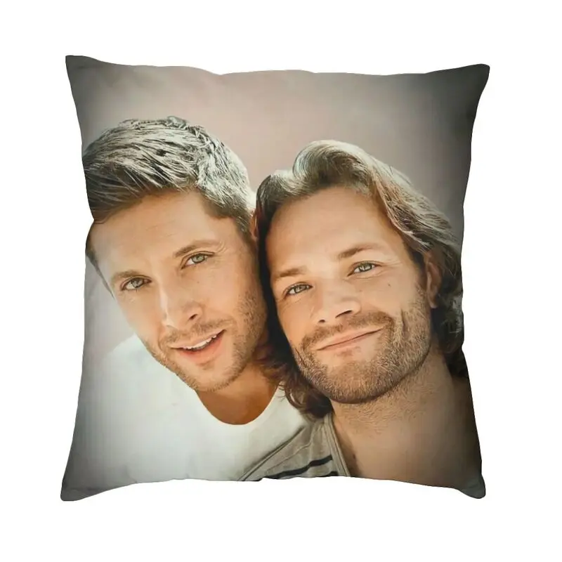

Supernatural TV Show Throw Pillow Covers Living Room Decoration Modern Jensen Ackles Outdoor Cushions Cover Square Pillowcase
