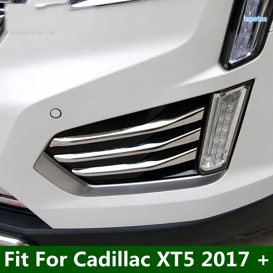 

Front Bumper Fog Lights Lamps Decoration Strip Eyelid Eyebrow Cover Trim Fit For Cadillac XT5 2016 - 2022 Exterior Accessories