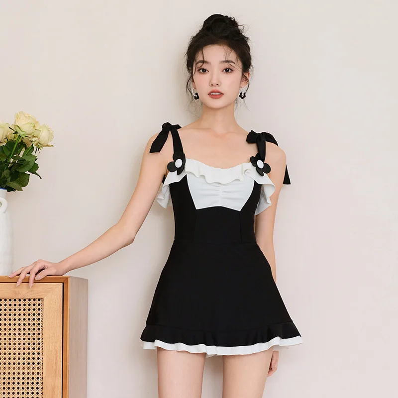 

Swimwear Women 2023 New One Piece Surfing Sport Bathing Suits Bikini Set Sexy Ladies Suit Summer Fairy Fan Korean Ins Polyester