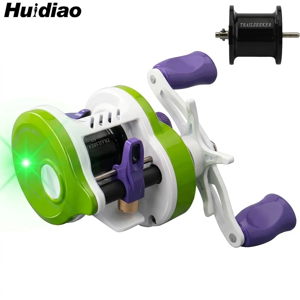 Фото Катушка для рыбалки Huidiao TRAILSEEKER DC Round Baitcasting Reel с цифровым управлением тормозом, ультралегкая, BFS, передаточное число 7.2:1, для файнесс-рыбалки №1