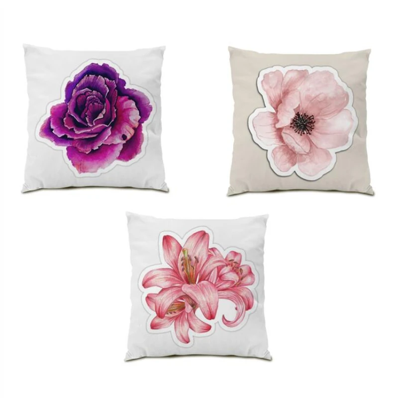 

Throw Pillow Covers Sofa Home Personalized Cushion Cover 45x45 Living Room Decoration Monstera Gift Polyester Linen E0059