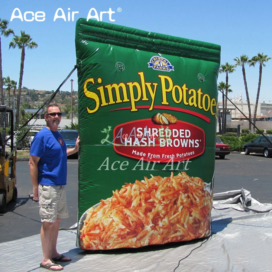 

Exquisite 3m/4m/5m H Inflatable Potato Chips Bag With Air Blower For Advertising/Decoration Made By Ace Air Art