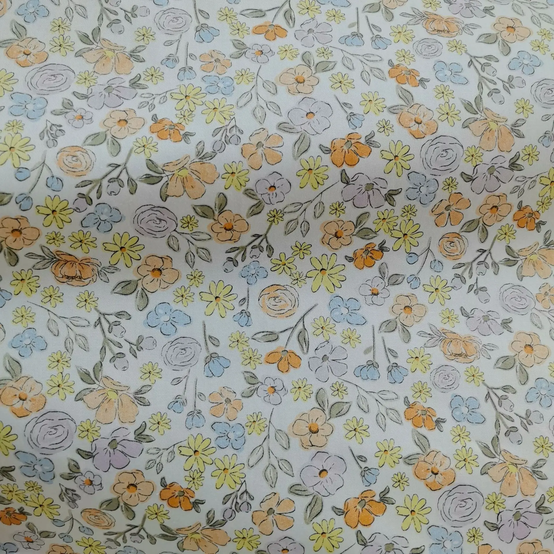 Фото Ткань с принтом масляной живописи 160x50 см, цветочный узор с розами, хлопковая подкладка 40S, чистый хлопок, ткань ручной работы с цветочным узором №3