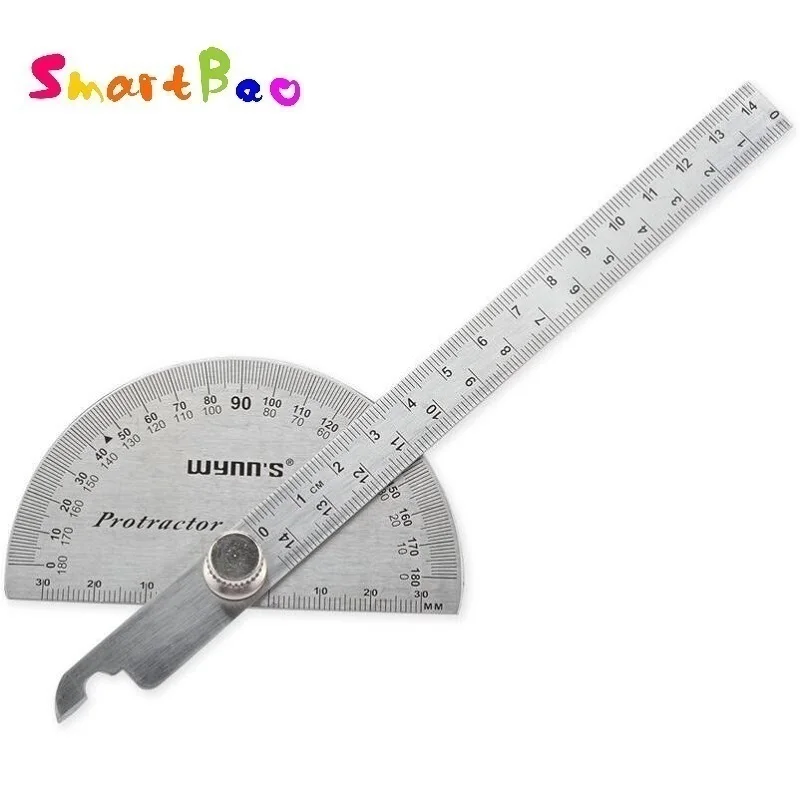 

15 см транспортир из нержавеющей стали Goniometro линейка гониометра вращение на 180 градусов, может измерять различные углы W0262A