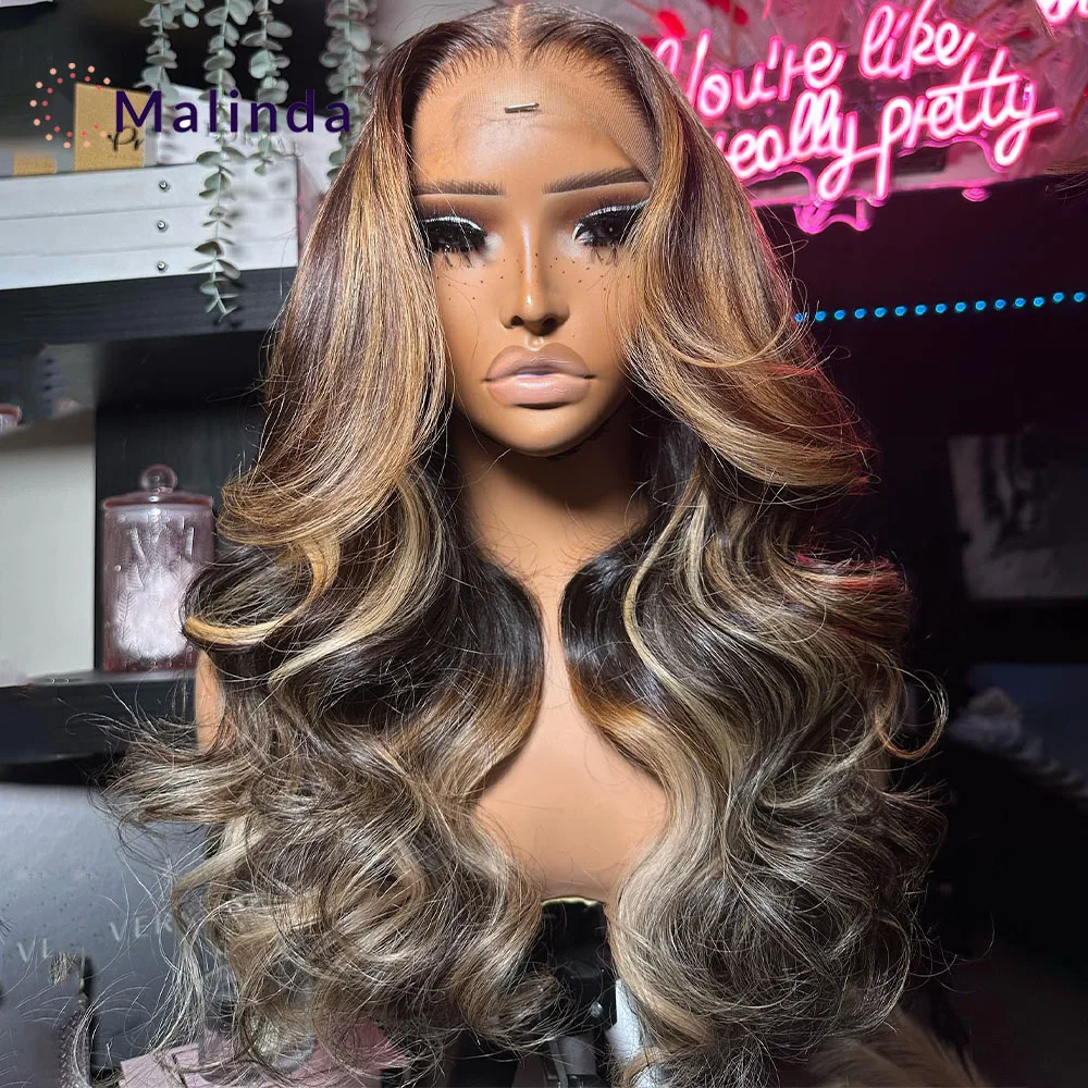 

Honey Blonde 13x4 Body Wave Transparent Lace Front Glueless Wig Human Hair Ready To Go Ombre 1b 27 Colored Human Hair Wig