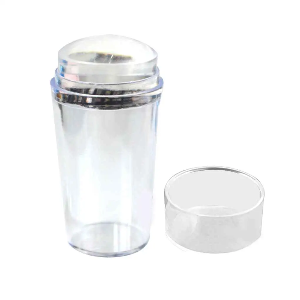 

1 Set Clear Nail Art Stamper Schraper Set Transparant Siliconen Marshmallow Nail Gereedschap