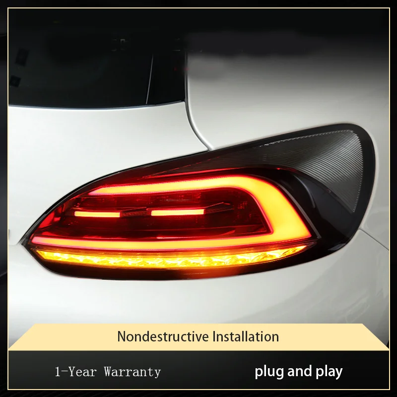 Фото 2 шт. Автомобильные фонари ДЛЯ 2009-2015 VW Volkswagen Scirocco Задний фонарь DRL Задний фонарь Динамический указатель поворота Светодиодный задний противотуманный автомобильные аксессуары №2