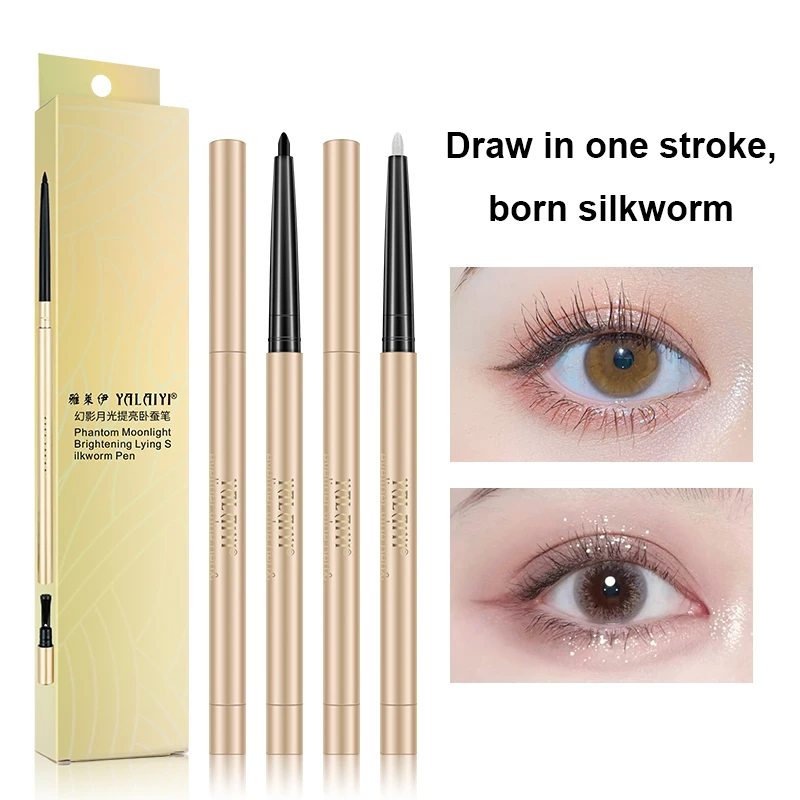 

Beginner Makeup Series Black Eyeliner Pearlescent White Silkworm Pen Waterproof and Anti-smudge Easy to Use Makeup cosmetic
