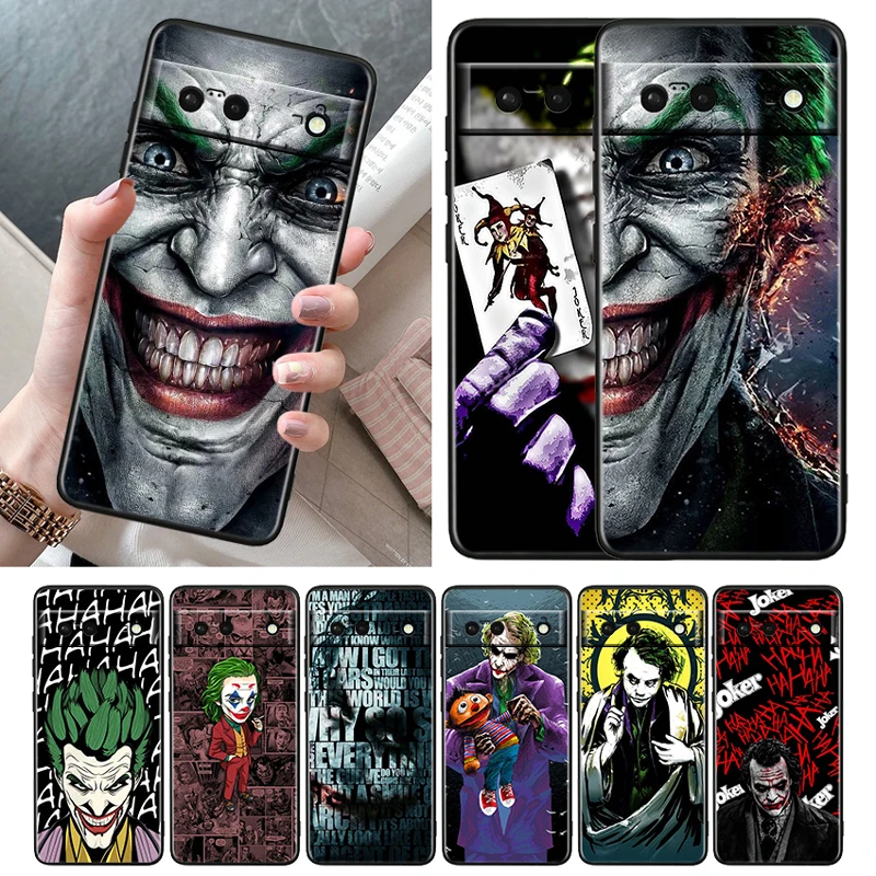 

DC Movie Joker Clown Shockproof Case for Google Pixel 7 6 Pro 6a 5 5a 4 4a XL 5G Silicone Soft Black Phone Cover Capa Coque Core