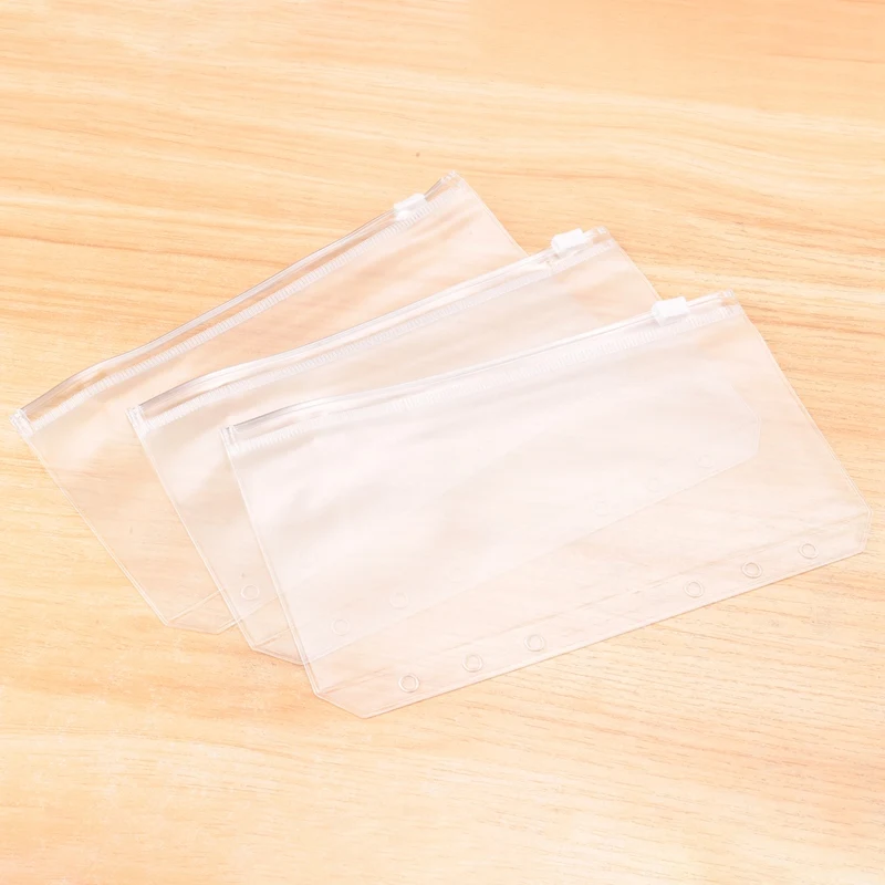 34 шт. карманы для папок формата А6 6 отверстий папки на молнии прозрачные