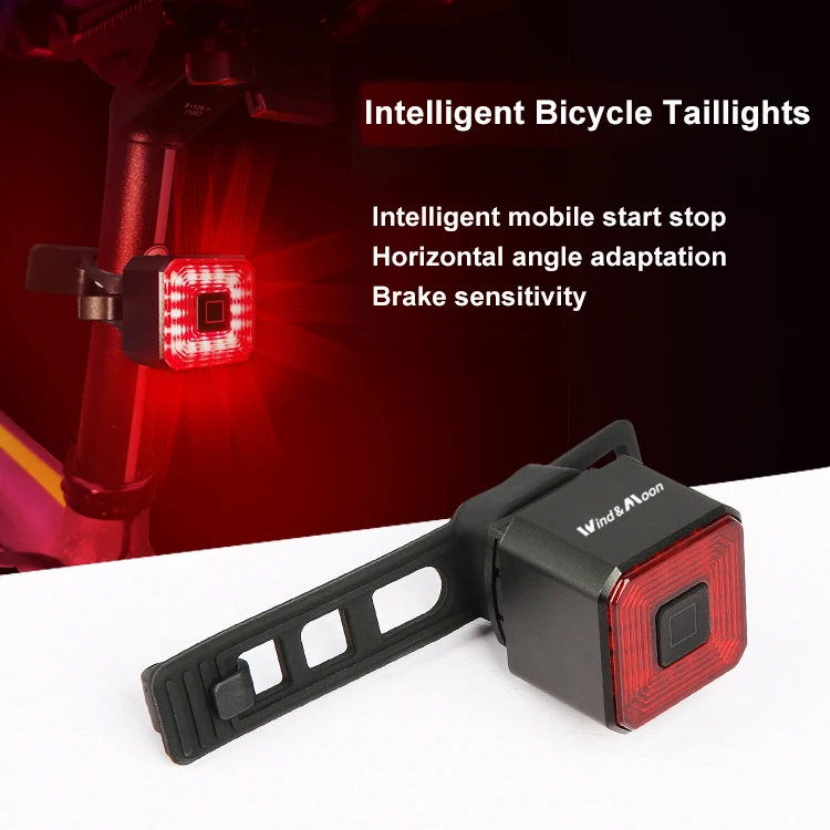 

Bicycle Tail Light Intelligent Sensing Brake Taillight Charging Led Waterproof Rear Light Warning Cycling Lamp Bike Accessories