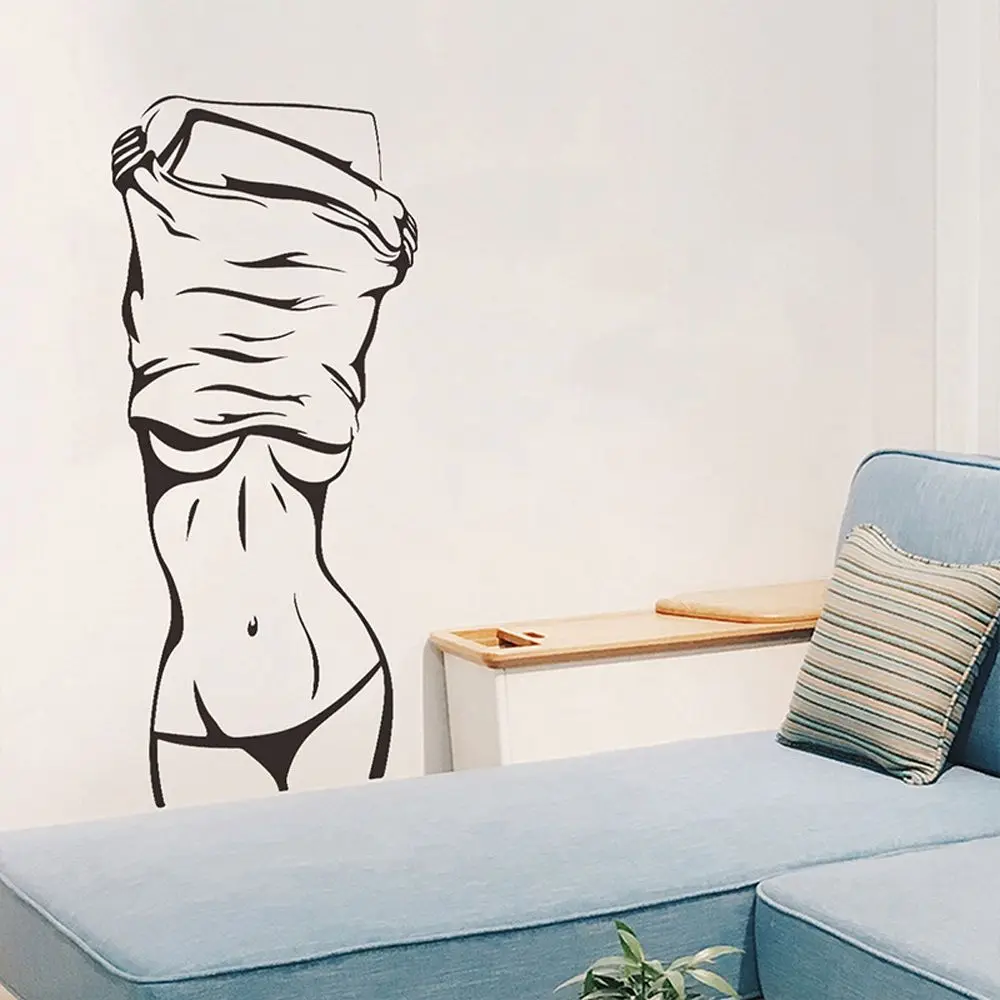 

Fashion Sexy Lady Girl Wall Sticker DIY Removable Adhesive Painting Art Mural Poster Bedroom Decorative Living Room Home Decor