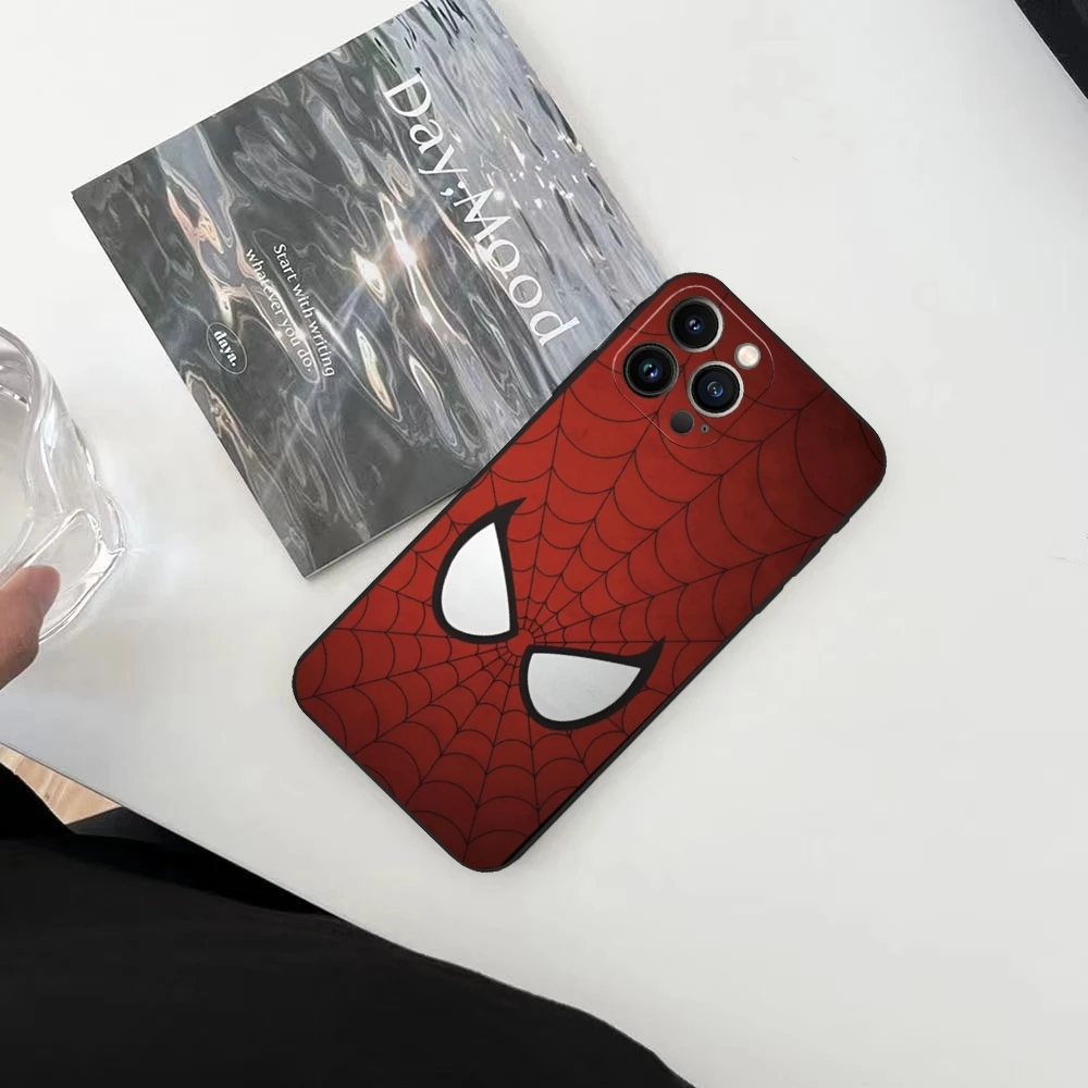 Чехол для телефона S-Spider-M-Man iphone 15 14 13 12 11 Mini Pro Max Plus Противоударная задняя крышка