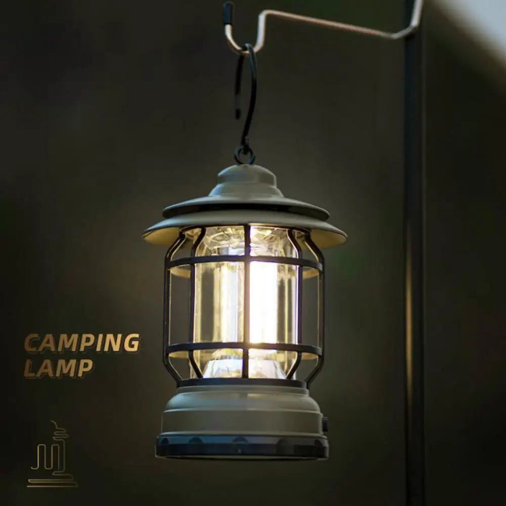 

Camping Light 2 Gears Adjustable High Brightness Waterproof Retro Portable Camping Outdoor COB Lamp Campsite Tent Light