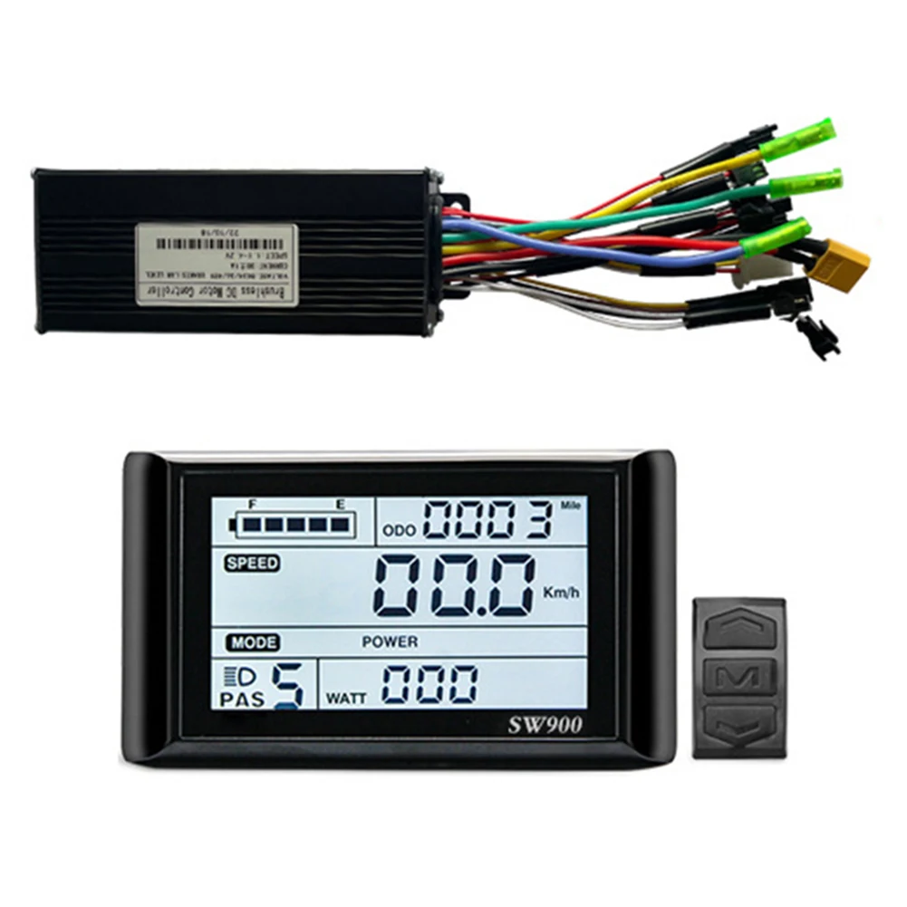 

SW900 Display Sine Wave Controller 1000W 30A For E-bike Electric Scooter For UART No.2 Protocol High Performance