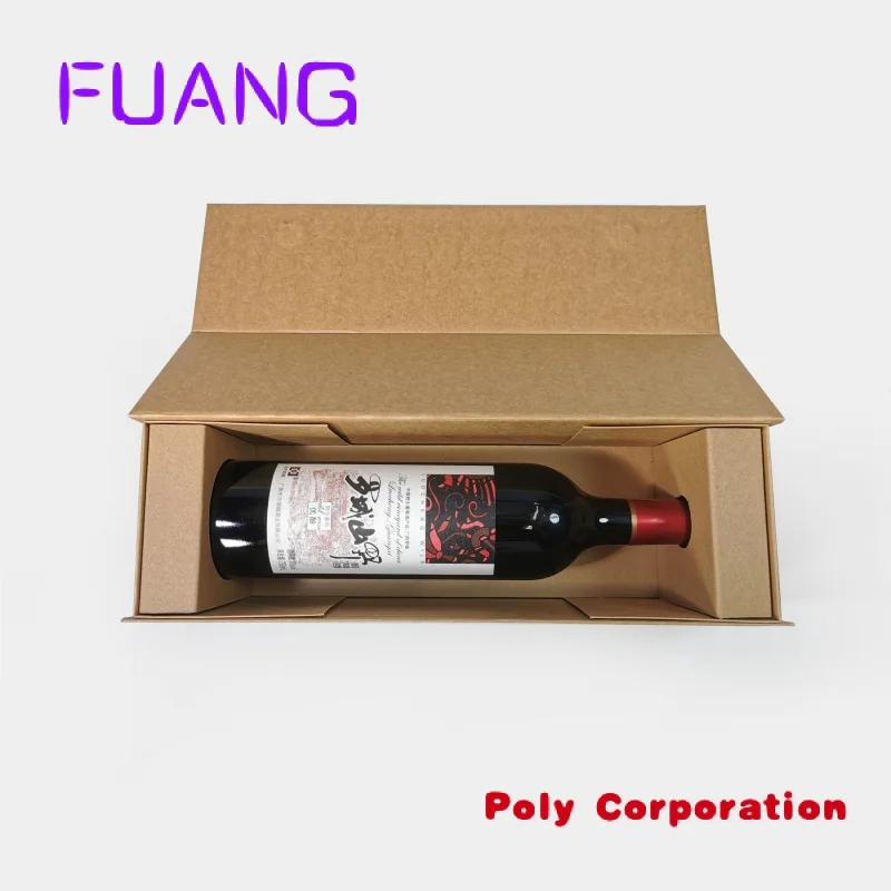 Custom Logo Uv Coating Printing Packaging Box Wine Bottle Packaging Gift Boxpacking box for small business