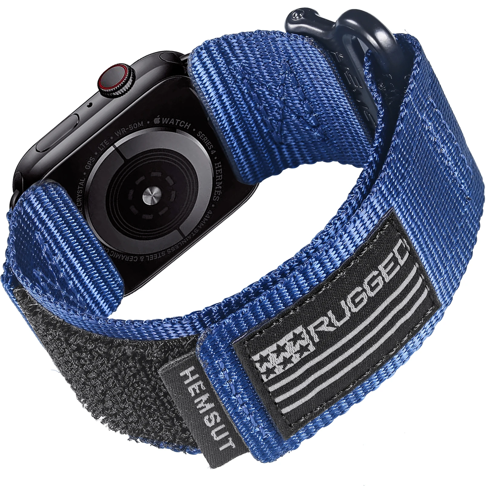 

Ремешок спортивный для Apple Watch 40 41 45 40 44 мм, сменный Браслет с синими петлями для iwatch 7 5 6 se 2 3 38 мм 42 мм