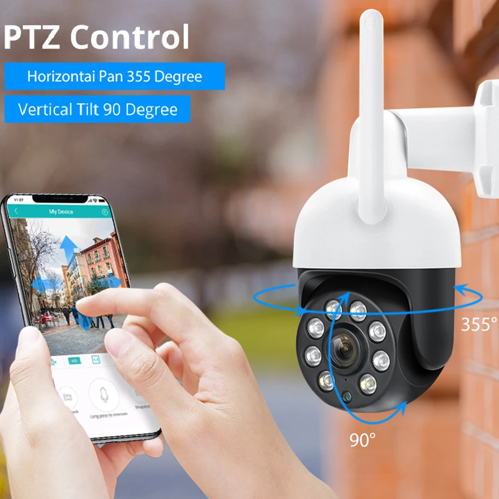 Фото 3MP 4MP 5MP PTZ Wi-Fi беспроводной IP камеры Человек обнаруживает двапути наружного наблюдения безопасности цвета ночного видения №2