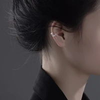 korean simple rose ear cuff for women girl clip on earrings silver color earcuff without piercing earring trendy jewelry gift