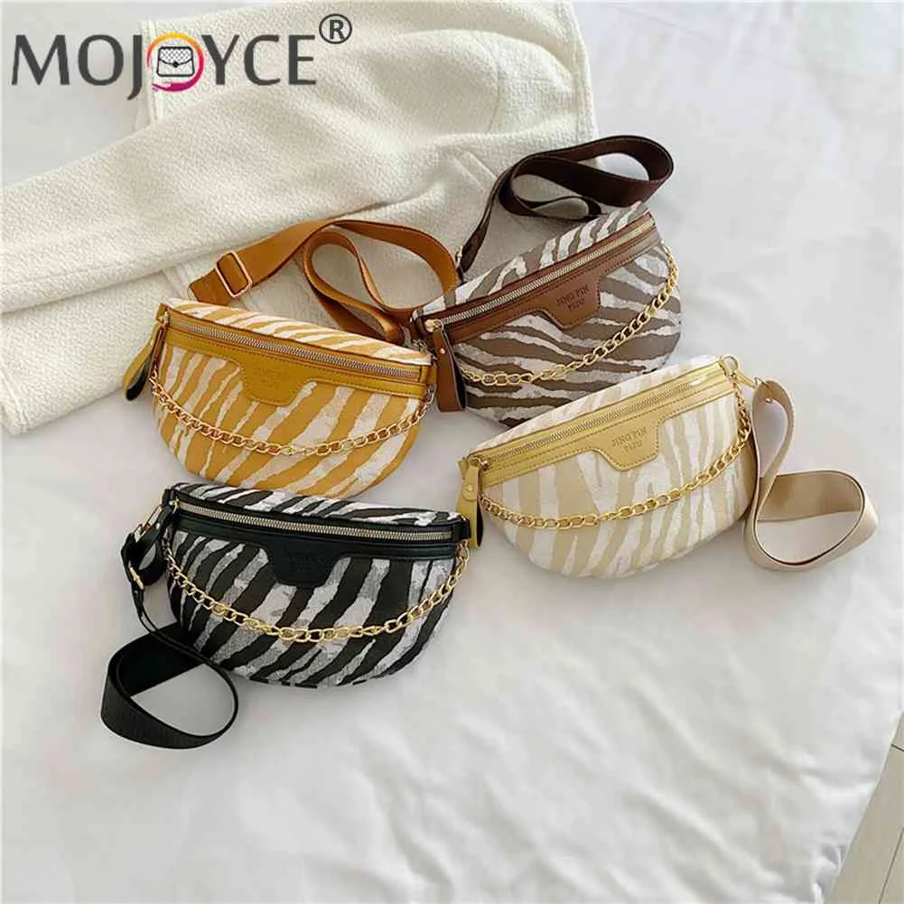 

Нагрудная сумка из искусственной кожи для женщин, саквояж на ремне с принтом зебры, Женская дорожная сумочка на цепочке через плечо, портмон...