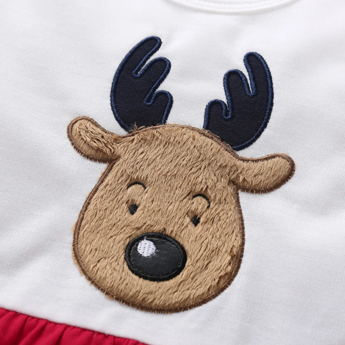 New Christmas Deer Printed Princess Baby Dress 2021 Toddler Infant Girl Xmas Clothes Long Sleeve Lace Tutu | Детская одежда и