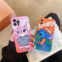 disney stitch phone cases for iphone 13 12 11 pro max mini xr xs max 8 x 7 se 2020 phone back cover cute cartoon shell gifts