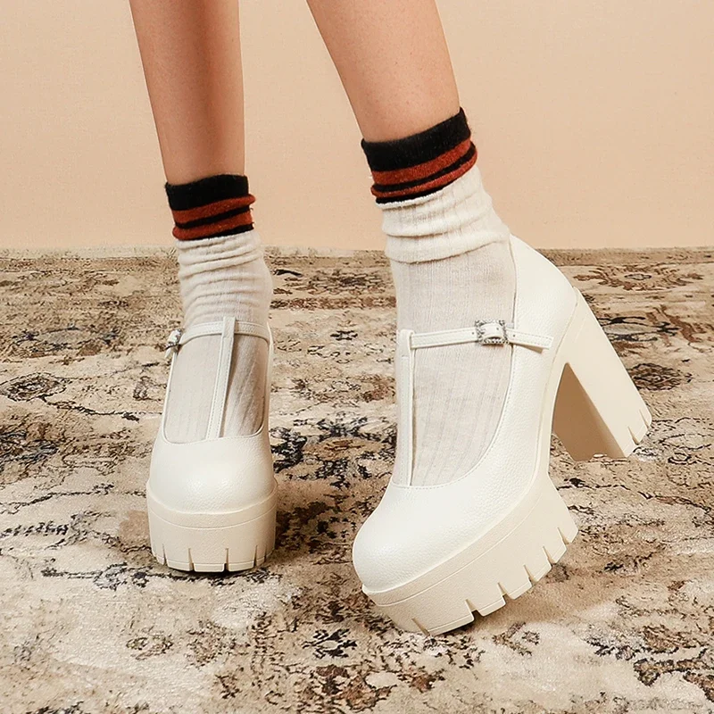 

Comfortable Non-slip Lori Thick with Pumps High Heeled Single Shoes