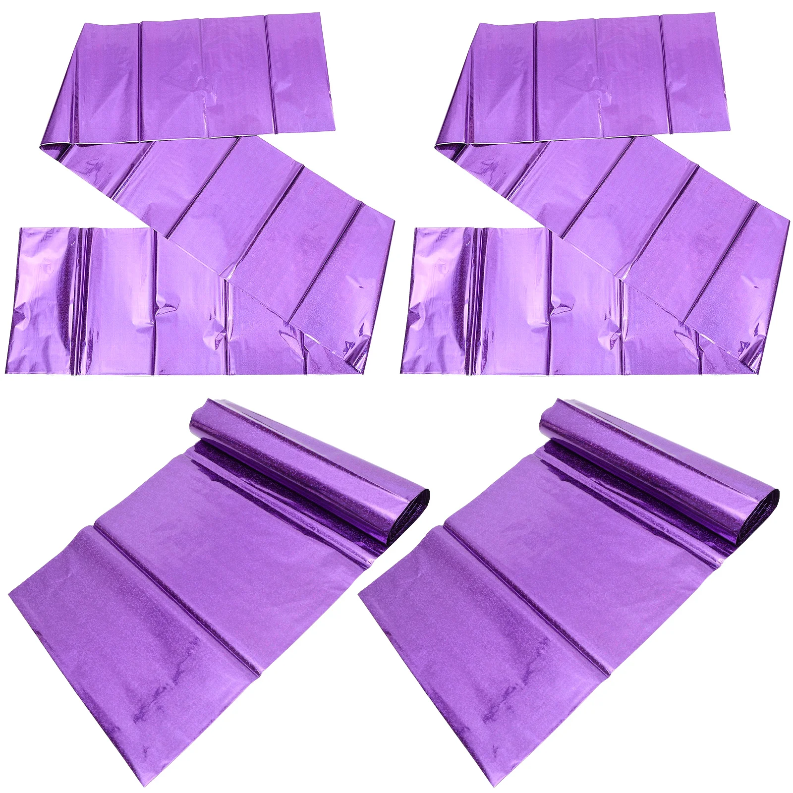 

4 Pcs Table Cloth Runner Household Glitter Decorative Cover Shiny