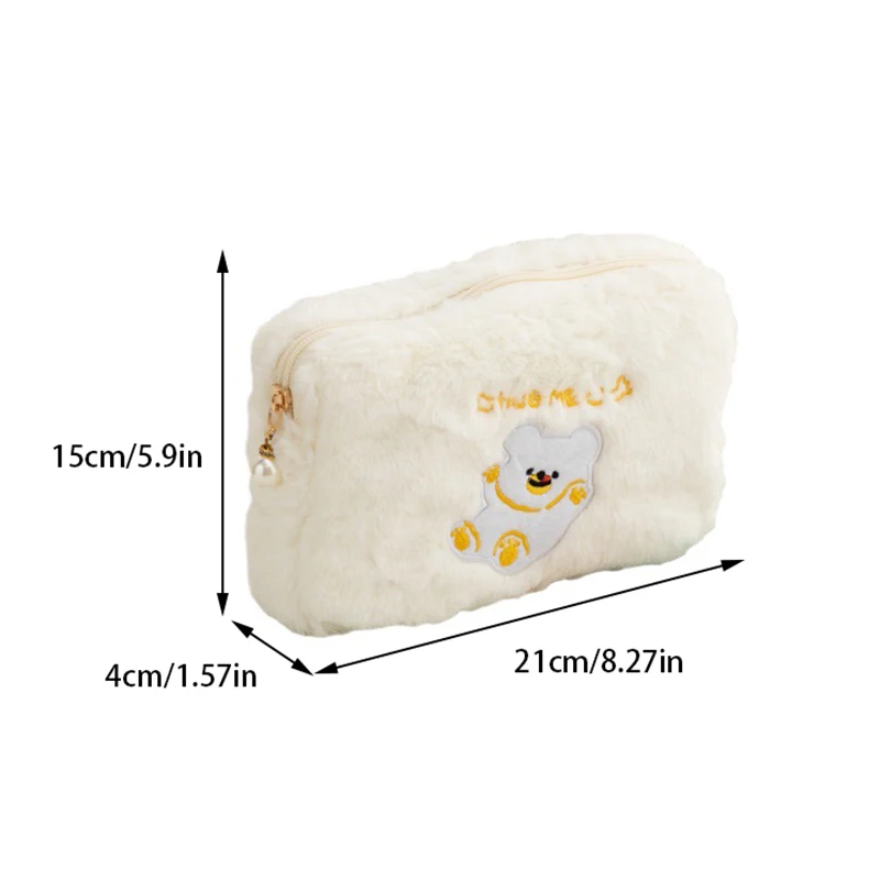 Плюшевая косметичка милый маленький медвежонок кролик Портативная сумка для