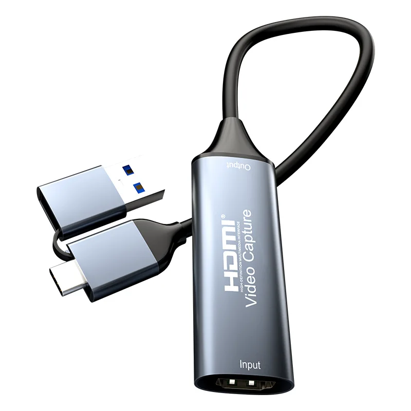 Фото Хит продаж: HD-адаптер HDMI на Micro USB 2.0/3.0 USB-C для захвата видео, запись 1080p 30fps/4k 60fps, запись звука в реальном времени для устройств OTG, MP4. №5