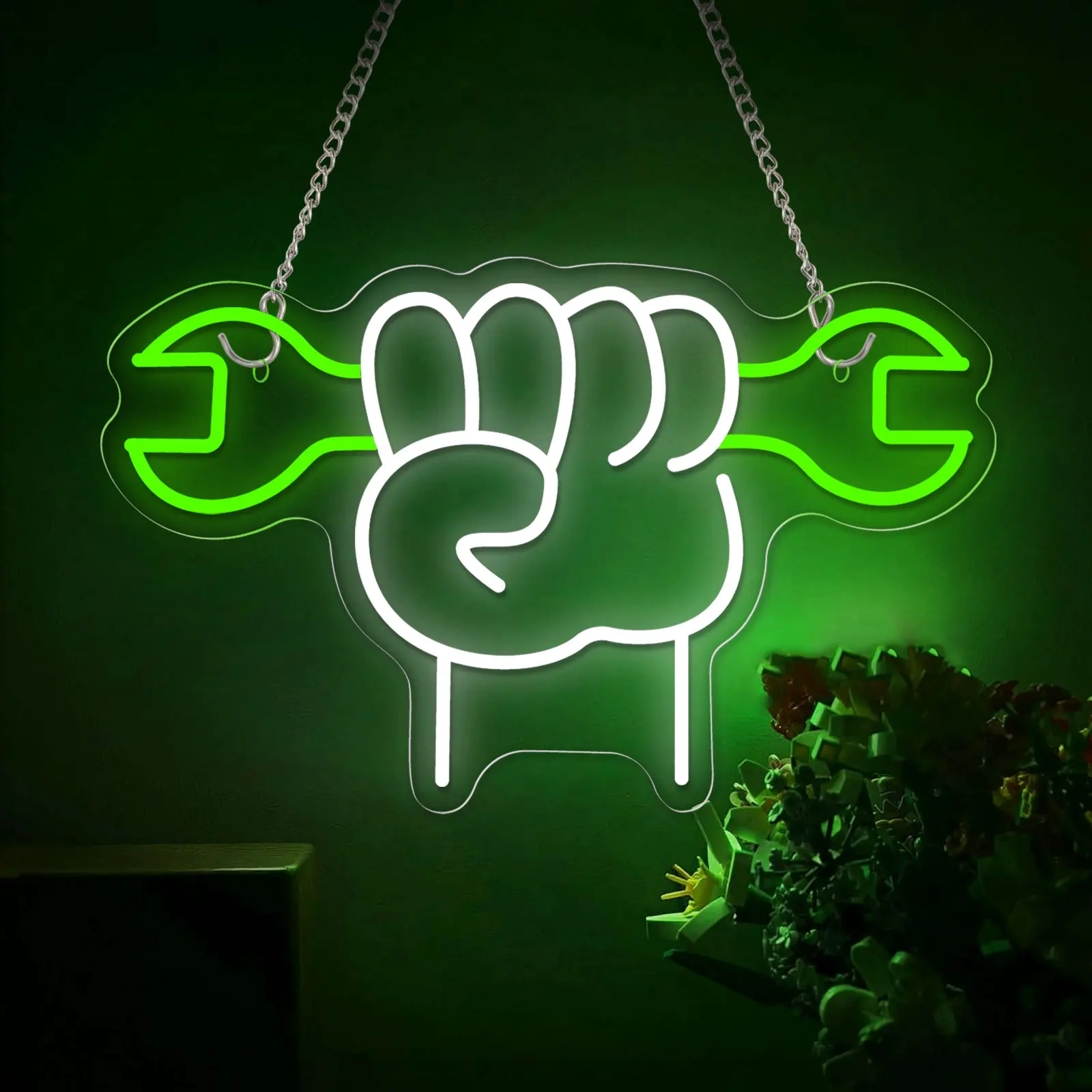 Ручной Ключ В Форме Неоновой Вывески Настенный Светильник С Питанием От Usb